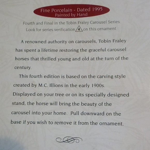 Carousel lion and 1995 horse 4th in series Hallmark new in boxes - Picture 6 of 7